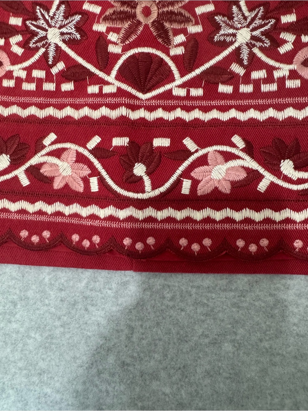 NWT Alter’d StateWomen Embroidered Boho Western Folk Festival Red Skirt Large - Picture 9 of 14